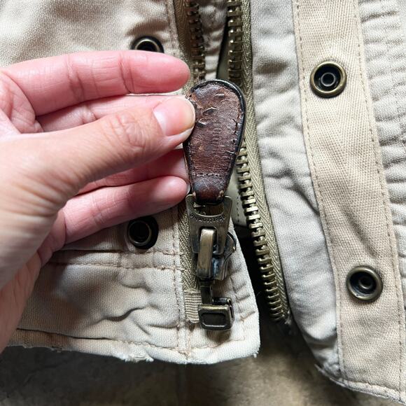 Vtg Y2K Abercrombie Adirondack Jacket Boys S Quilted Distressed Grunge Outdoor - Picture 5 of 13